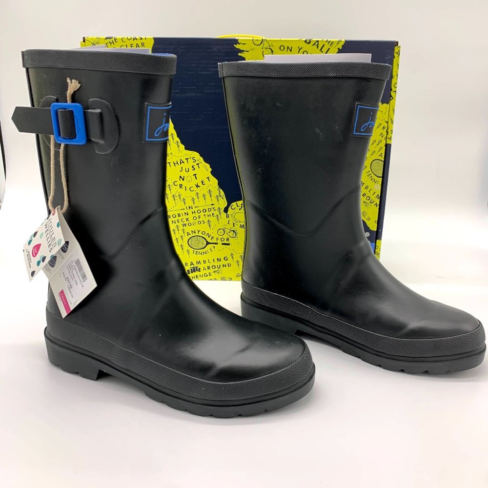 Joules Black Rain Boots for Boys